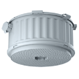 1282-74 - Installation housing, HaloX® 180, with front part for magnet holder, for slab ceilings completely mounted